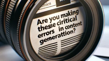 Are You Making These Critical Errors in Content Generation?